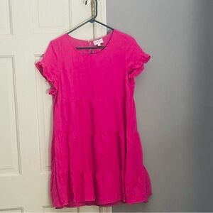 Sugarlips Vibrant Pink Ruffle Dress